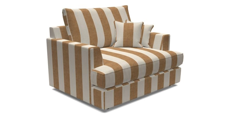 Slingsby Snuggler Fitted Cover Sofa in Two Tone Plain Biscuit.  Loose cover version available