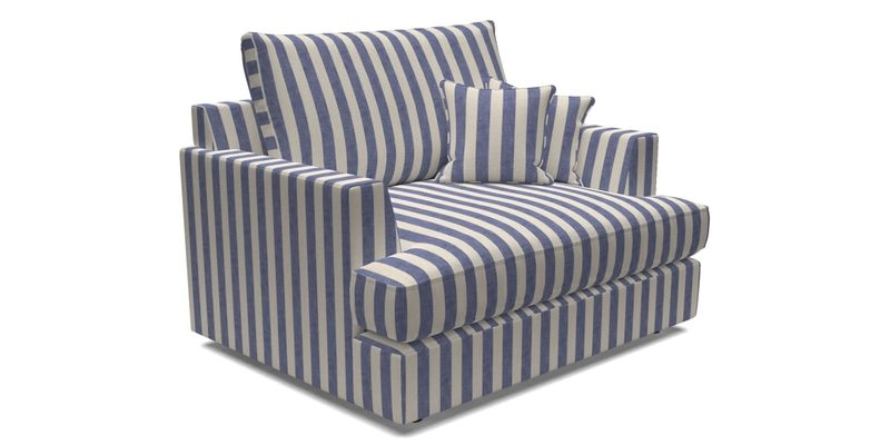 Slingsby Snuggler Fitted Cover Sofa in Two Tone Plain Biscuit.  Loose cover version available