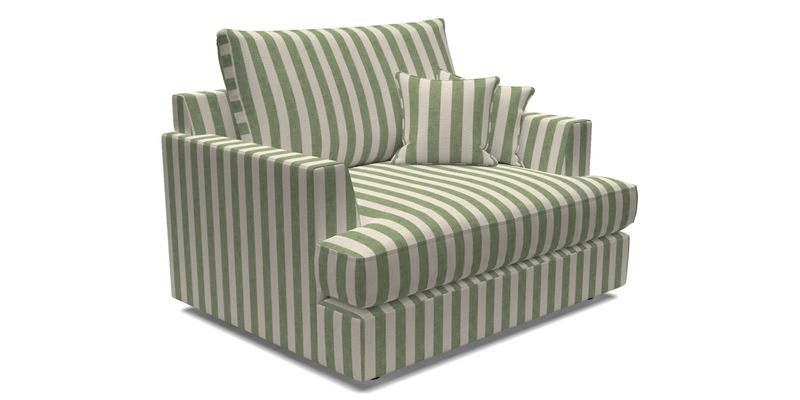 Slingsby Snuggler Fitted Cover Sofa in Two Tone Plain Biscuit.  Loose cover version available