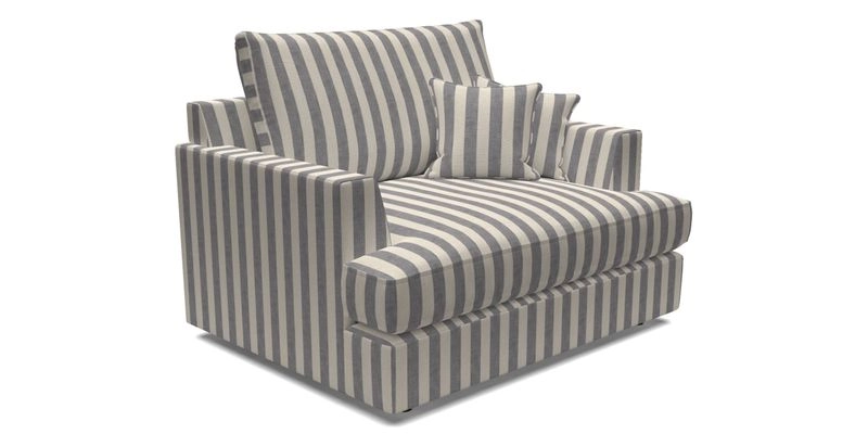 Slingsby Snuggler Fitted Cover Sofa in Two Tone Plain Biscuit.  Loose cover version available