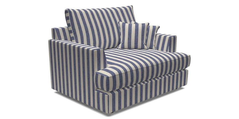 Slingsby Snuggler Fitted Cover Sofa in Two Tone Plain Biscuit.  Loose cover version available