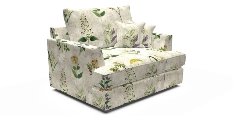 Slingsby Snuggler Fitted Cover Sofa in Two Tone Plain Biscuit.  Loose cover version available