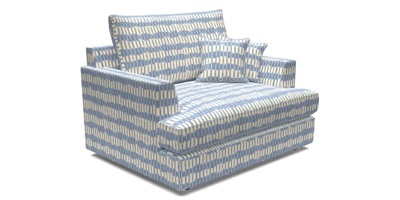 Slingsby Snuggler Fitted Cover Sofa in Two Tone Plain Biscuit.  Loose cover version available