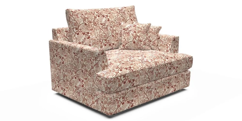 Slingsby Snuggler Fitted Cover Sofa in Two Tone Plain Biscuit.  Loose cover version available