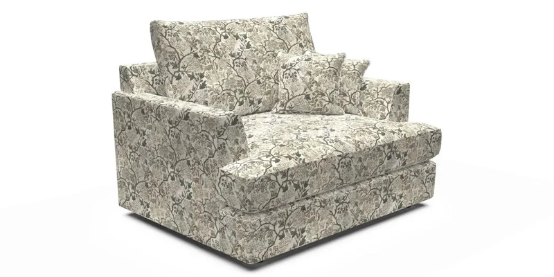 Slingsby Snuggler Fitted Cover Sofa in Two Tone Plain Biscuit.  Loose cover version available