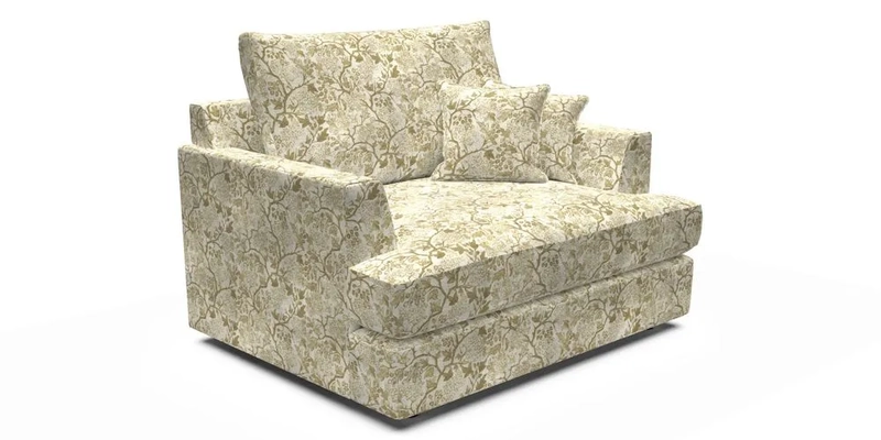 Slingsby Snuggler Fitted Cover Sofa in Two Tone Plain Biscuit.  Loose cover version available