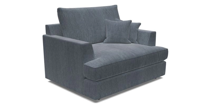Slingsby Snuggler Fitted Cover Sofa in Two Tone Plain Biscuit.  Loose cover version available