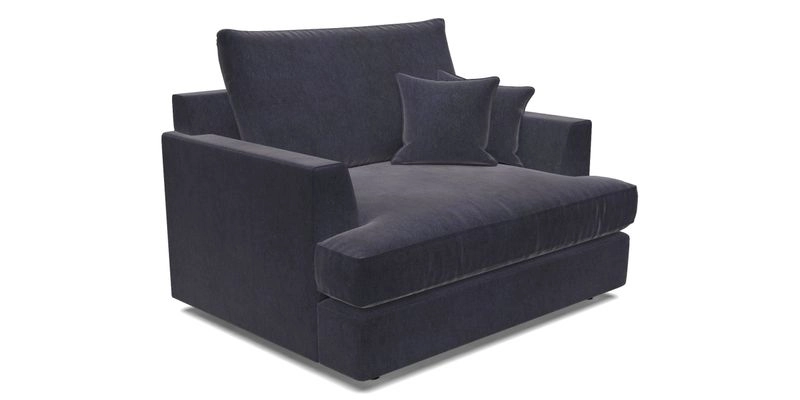 Slingsby Snuggler Fitted Cover Sofa in Two Tone Plain Biscuit.  Loose cover version available