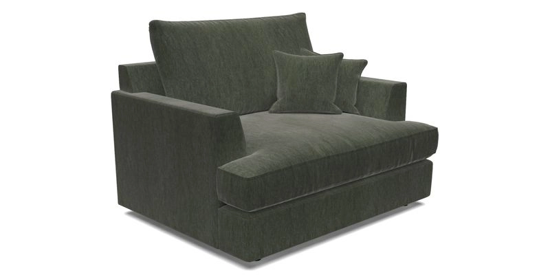 Slingsby Snuggler Fitted Cover Sofa in Two Tone Plain Biscuit.  Loose cover version available