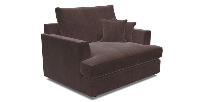 Slingsby Snuggler Fitted Cover Sofa in Two Tone Plain Biscuit.  Loose cover version available
