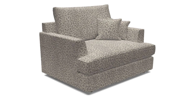 Slingsby Snuggler Fitted Cover Sofa in Two Tone Plain Biscuit.  Loose cover version available