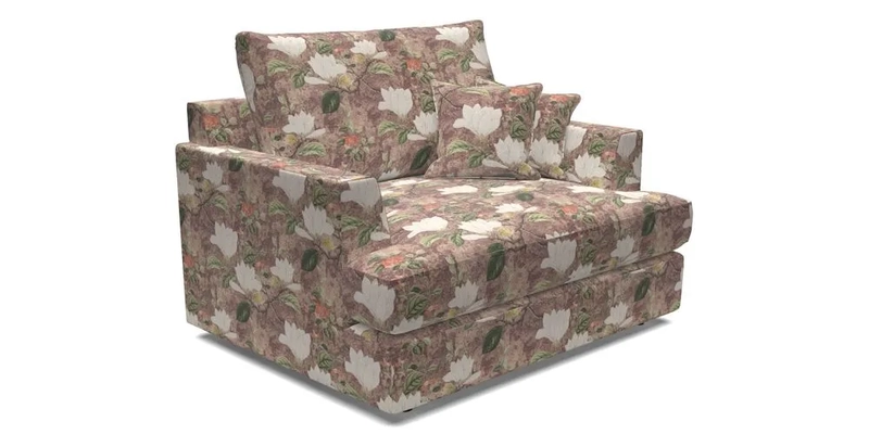 Slingsby Snuggler Fitted Cover Sofa in Two Tone Plain Biscuit.  Loose cover version available