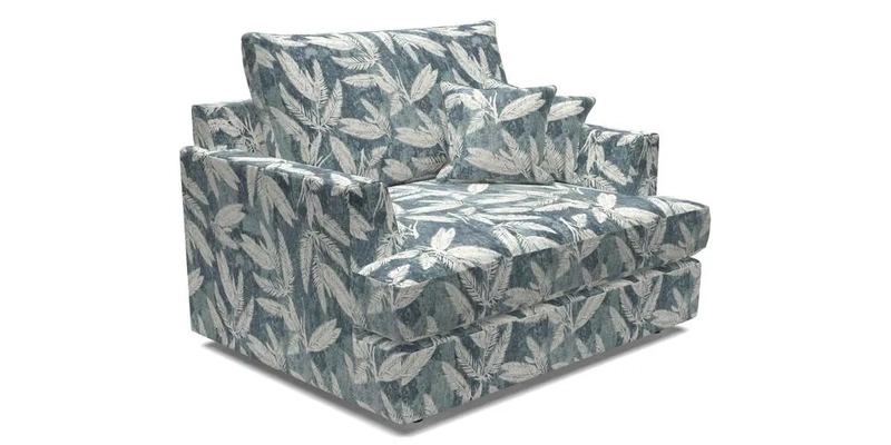 Slingsby Snuggler Fitted Cover Sofa in Two Tone Plain Biscuit.  Loose cover version available