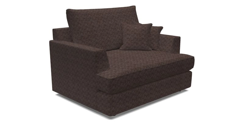 Slingsby Snuggler Fitted Cover Sofa in Two Tone Plain Biscuit.  Loose cover version available