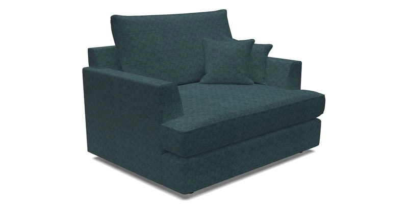 Slingsby Snuggler Fitted Cover Sofa in Two Tone Plain Biscuit.  Loose cover version available