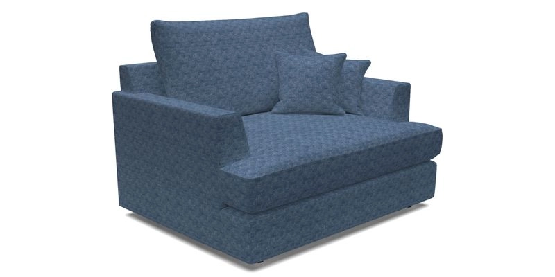 Slingsby Snuggler Fitted Cover Sofa in Two Tone Plain Biscuit.  Loose cover version available