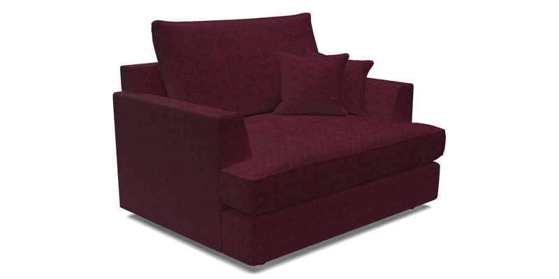 Slingsby Snuggler Fitted Cover Sofa in Two Tone Plain Biscuit.  Loose cover version available