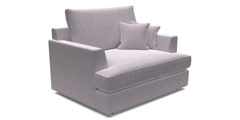 Slingsby Snuggler Fitted Cover Sofa in Two Tone Plain Biscuit.  Loose cover version available