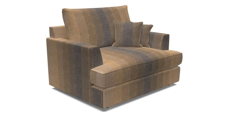Slingsby Snuggler Fitted Cover Sofa in Two Tone Plain Biscuit.  Loose cover version available