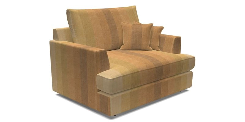 Slingsby Snuggler Fitted Cover Sofa in Two Tone Plain Biscuit.  Loose cover version available