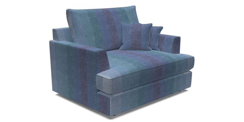 Slingsby Snuggler Fitted Cover Sofa in Two Tone Plain Biscuit.  Loose cover version available