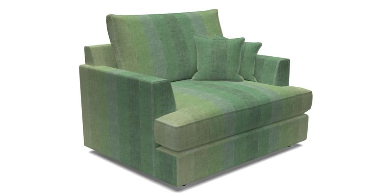 Slingsby Snuggler Fitted Cover Sofa in Two Tone Plain Biscuit.  Loose cover version available