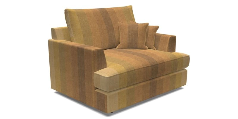Slingsby Snuggler Fitted Cover Sofa in Two Tone Plain Biscuit.  Loose cover version available
