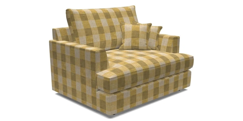 Slingsby Snuggler Fitted Cover Sofa in Two Tone Plain Biscuit.  Loose cover version available