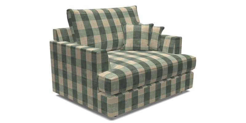 Slingsby Snuggler Fitted Cover Sofa in Two Tone Plain Biscuit.  Loose cover version available