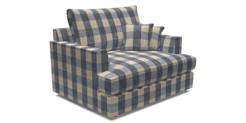 Slingsby Snuggler Fitted Cover Sofa in Two Tone Plain Biscuit.  Loose cover version available