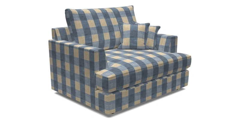 Slingsby Snuggler Fitted Cover Sofa in Two Tone Plain Biscuit.  Loose cover version available
