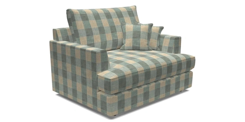 Slingsby Snuggler Fitted Cover Sofa in Two Tone Plain Biscuit.  Loose cover version available