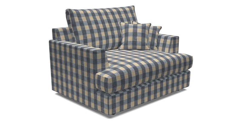 Slingsby Snuggler Fitted Cover Sofa in Two Tone Plain Biscuit.  Loose cover version available