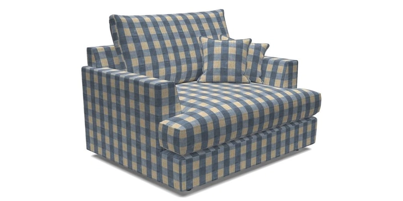 Slingsby Snuggler Fitted Cover Sofa in Two Tone Plain Biscuit.  Loose cover version available