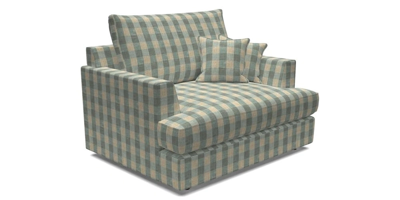 Slingsby Snuggler Fitted Cover Sofa in Two Tone Plain Biscuit.  Loose cover version available