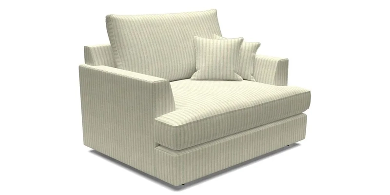 Slingsby Snuggler Fitted Cover Sofa in Two Tone Plain Biscuit.  Loose cover version available