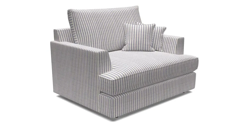 Slingsby Snuggler Fitted Cover Sofa in Two Tone Plain Biscuit.  Loose cover version available