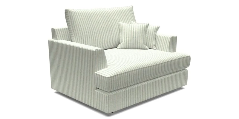 Slingsby Snuggler Fitted Cover Sofa in Two Tone Plain Biscuit.  Loose cover version available