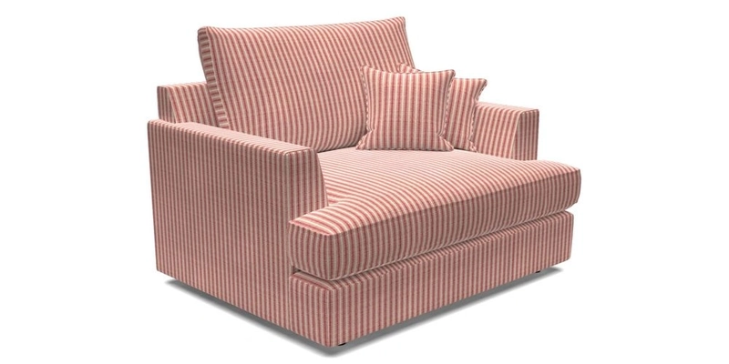 Slingsby Snuggler Fitted Cover Sofa in Two Tone Plain Biscuit.  Loose cover version available