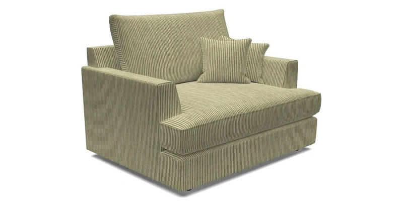 Slingsby Snuggler Fitted Cover Sofa in Two Tone Plain Biscuit.  Loose cover version available