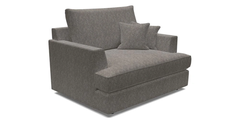 Slingsby Snuggler Fitted Cover Sofa in Two Tone Plain Biscuit.  Loose cover version available