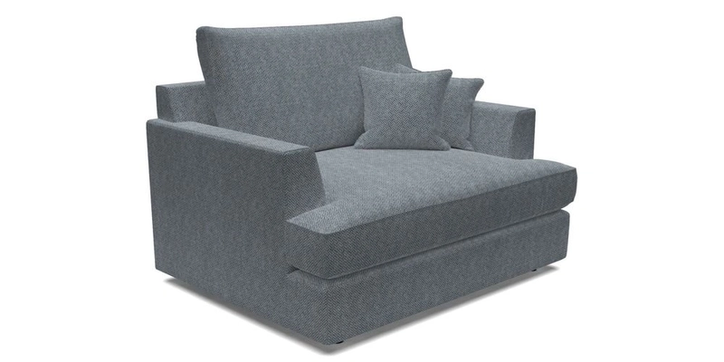Slingsby Snuggler Fitted Cover Sofa in Two Tone Plain Biscuit.  Loose cover version available