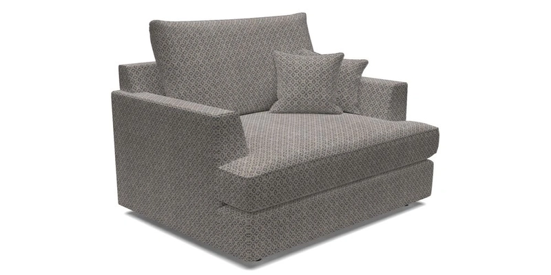 Slingsby Snuggler Fitted Cover Sofa in Two Tone Plain Biscuit.  Loose cover version available