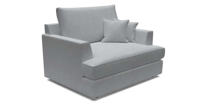 Slingsby Snuggler Fitted Cover Sofa in Two Tone Plain Biscuit.  Loose cover version available