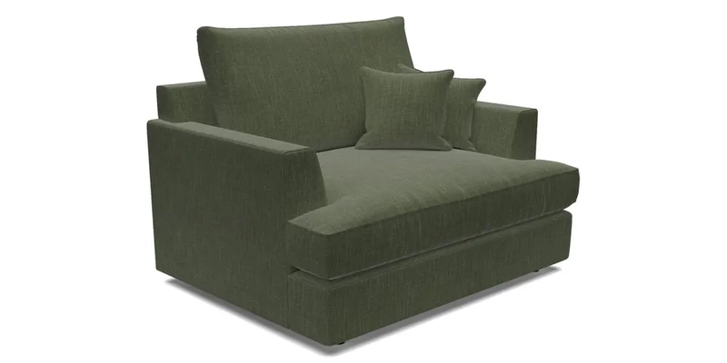 Slingsby Snuggler Fitted Cover Sofa in Two Tone Plain Biscuit.  Loose cover version available