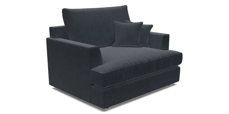 Slingsby Snuggler Fitted Cover Sofa in Two Tone Plain Biscuit.  Loose cover version available
