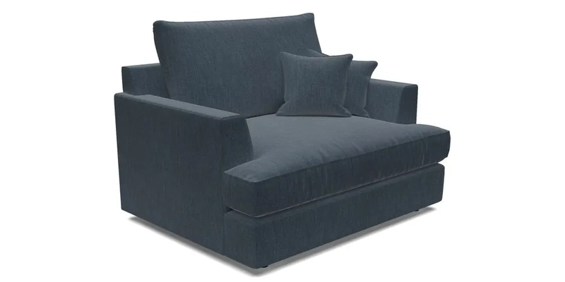 Slingsby Snuggler Fitted Cover Sofa in Two Tone Plain Biscuit.  Loose cover version available
