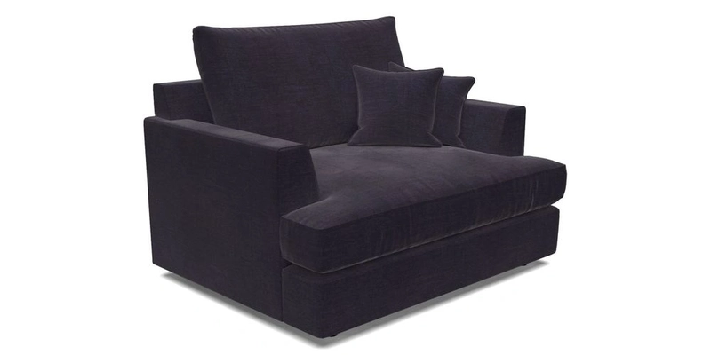 Slingsby Snuggler Fitted Cover Sofa in Two Tone Plain Biscuit.  Loose cover version available