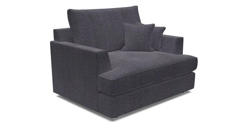 Slingsby Snuggler Fitted Cover Sofa in Two Tone Plain Biscuit.  Loose cover version available