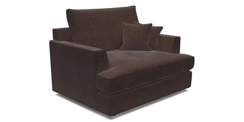 Slingsby Snuggler Fitted Cover Sofa in Two Tone Plain Biscuit.  Loose cover version available